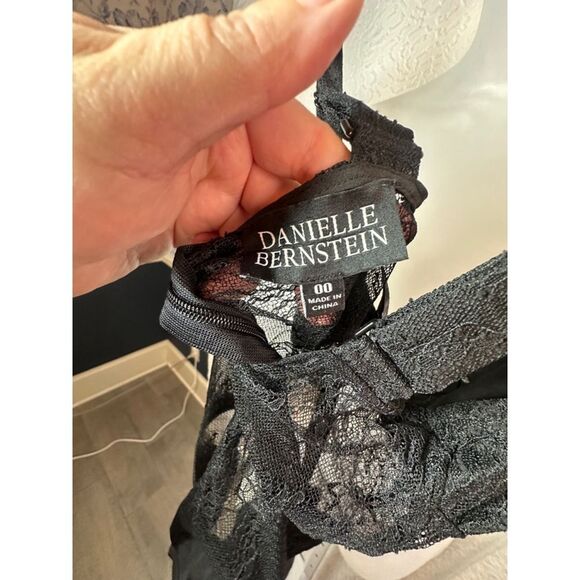 Danielle Bernstein Lace Bodysuit, 00, Black NWT - Picture 5 of 8